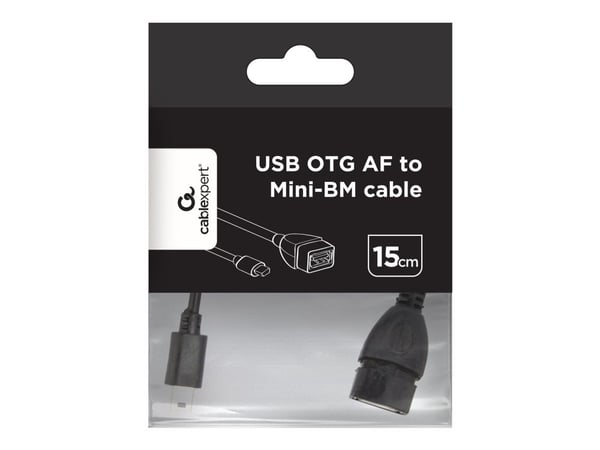 Gembird - Dataadapter - USB typ B hona till mini-USB typ B hane - 15 cm