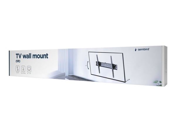 Gembird WM-70T-02 - Monteringssett (veggmontering) - tipping - for LCD-skjerm - stål - finteksturert svart - skjermstørrelse: 37"-70"