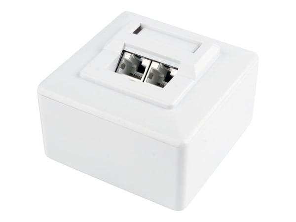 Cablexpert MWS-2S6-01 - Eluttag - RJ 45 - 2 nätverksuttag - vit