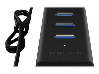 ICY BOX IB-HUB1409-U3 - Keskitin - 4 x SuperSpeed USB 3.0 - pöytätietokoneet