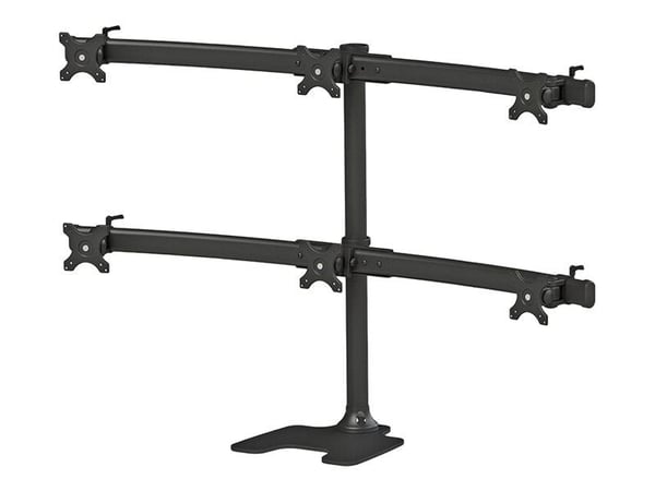 Neomounts FPMA-D700DD6 - Stativ - for 6 LCD-skjermer - svart - skjermstørrelse: 10"-27" - skrivebordsstativ, skrivebordsmonterbar