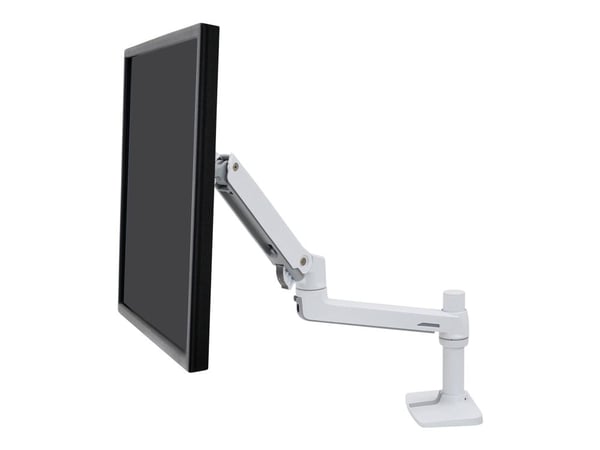 Ergotron LX - Monteringssett (leddarm, skrivebordsklemmemontering, stang, utvidelsesbøyle) - for LCD-skjerm - aluminium, stål - hvit - skjermstørre...