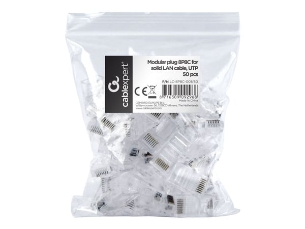 Cablexpert - Nettverkkontakt - RJ-45 (hann) - uskjermet - CAT 5 (en pakke 50)