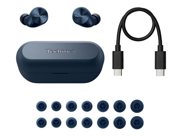 Technics AZ60M2 - True wireless-hörlurar med mikrofon - inuti örat - Bluetooth - aktiv brusradering - midnattsblå