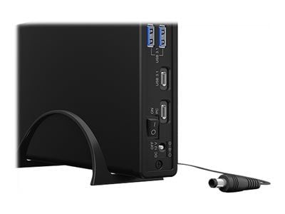 ICY BOX IB-382H-C31 - Förvaringslåda - 2.5", 3.5" - SATA 6Gb/s - USB 3.2 (Gen 2) - svart