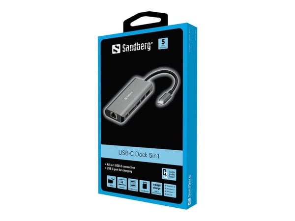 Sandberg - Telakointiasema - USB - HDMI - GigE