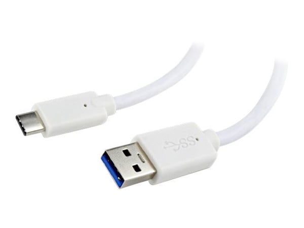 Cablexpert - USB-kabel - USB-C (hann) til USB-type A (hann) - USB 3.0 - 3 A - 10 cm - formstøpt - hvit
