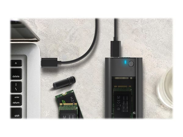 ICY BOX IB-180MC-C31 - Lagringspakning - M.2 - SATA 6Gb/s / PCIe 3.0 x2 (NVMe) - USB 3.2 (Gen 2), USB-C 3.2 (Gen 2) - sortering
