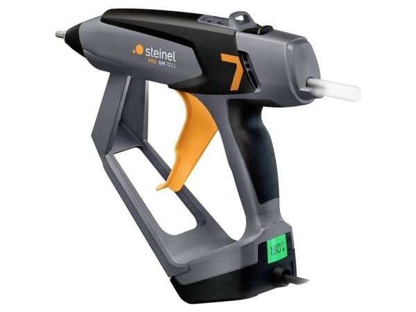 STEINEL GlueMatic 7011, Limpistol, Grå, Orange, LCD, Kartong, Keramiska, Glas, Läder, Plast, Gummi, Sten, Trä, 35 g/min, 1,1 cm
