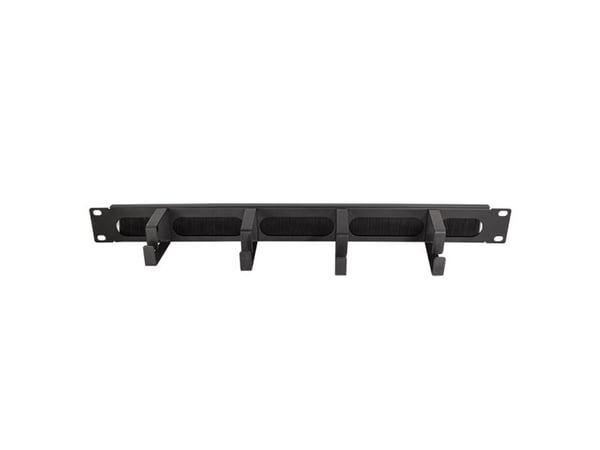 LogiLink OR106B, Kabelhanteringspanel, Stål, Svart, 1 styck, 420 g