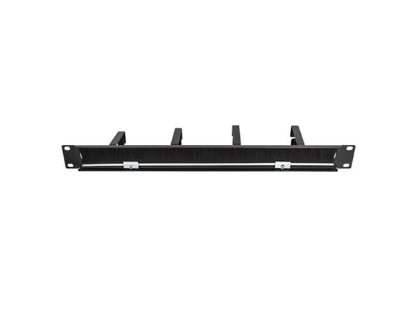 LogiLink OR106B, Kabelhanteringspanel, Stål, Svart, 1 styck, 420 g