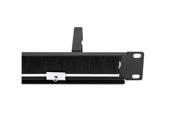 LogiLink OR106B, Kabelhanteringspanel, Stål, Svart, 1 styck, 420 g