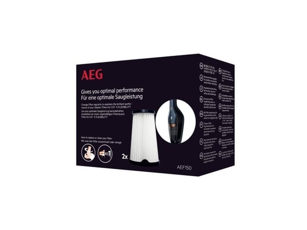 AEG 9001683755, Støvsuger med stang, Filter, Hvit, Boks, 2 stykker, 2 stykker