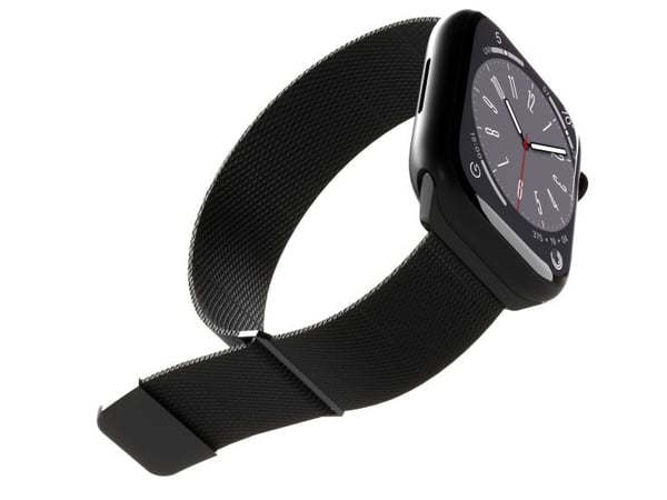 Puro Milanese Magnetic Band - ruostumattomasta teräksestä valmistettu ranneke Apple Watchille 38/40/41 mm (musta)