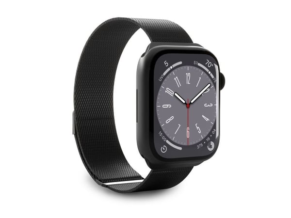 Puro Milanese Magnetic Band - ruostumattomasta teräksestä valmistettu ranneke Apple Watchille 38/40/41 mm (musta)
