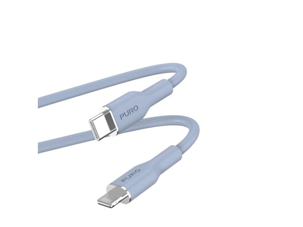 PURO PUCAPLTUSBCICONLBLUE, 1,5 m, Lightning, USB C, Hankjønn, Hankjønn, Blå