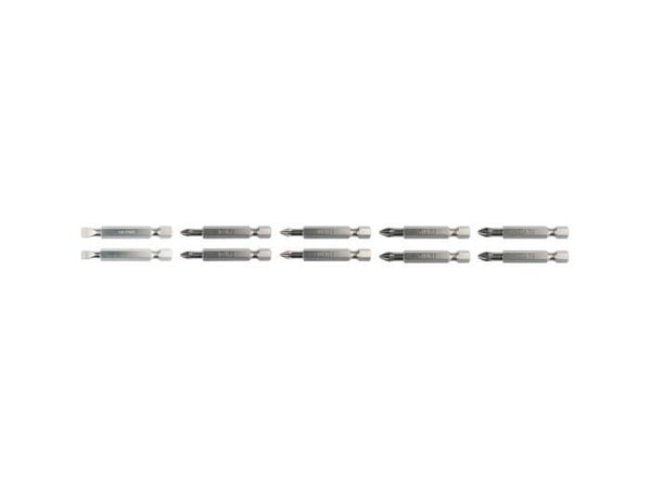 Yato YT-04832, 10 stykker, Philips, Pozidriv, Spor/slot, Stål, 50 mm