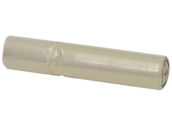 Søppelsekker i plast, klare 700x1100 mm standard LDPE med 10 stk./rull - 42 µm (kartong med 20 ruller)