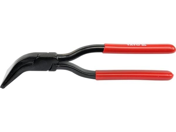 Yato YT-5416, Bøyd nesetang, 6 cm, Kull stål, PVC, Rød, 280 mm