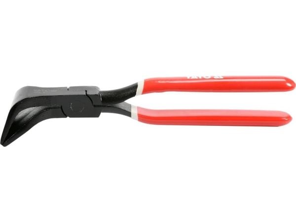 Yato YT-5416, Bøyd nesetang, 6 cm, Kull stål, PVC, Rød, 280 mm