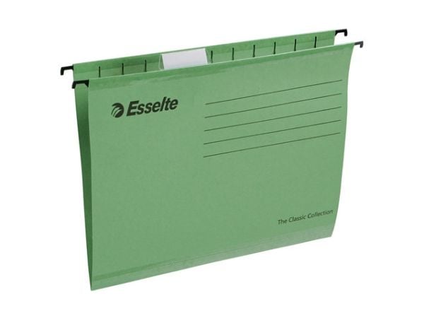 Esselte Standard A4 grön med klar flik - (25 st)