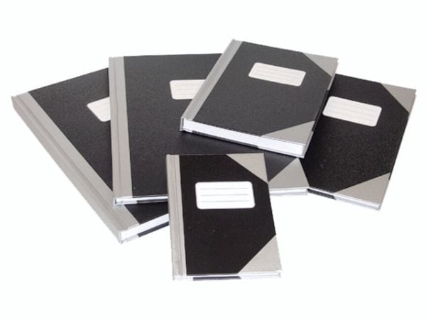 Kinabok A4 linjerad silver - (5 st)