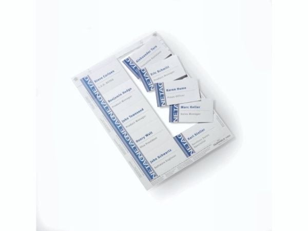 Slitstarka BADGEMAKER® namninsatser för namnbrickor 54x90 mm - (20 ark med 10 st.)