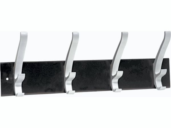 Unilux CYPRES, Veggmontert, Stål, 4 krok(er), Svart, Aluminium, Grå