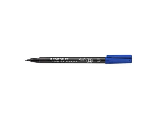 STAEDTLER Lumocolor 313 - Markør - permanent - blå - 0.4 mm - superfin