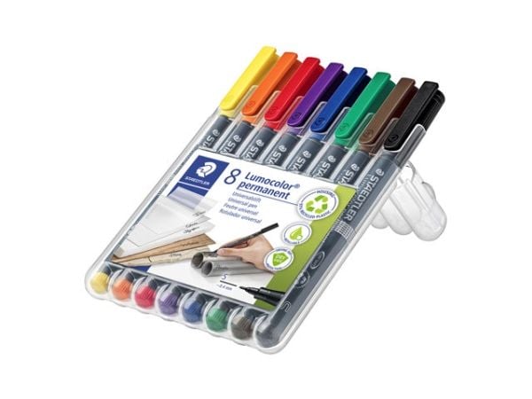 Staedtler 313 WP8, Sort, Blå, Brun, Grønn, Oransje, Rød, Fiolett, Gult, Sort, Polypropylen (PP), 0,4 mm, 1 stykker