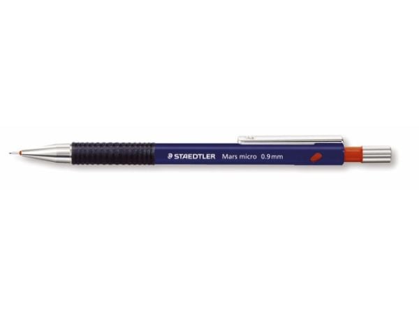 Staedtler Mars Micro, Blå, Sort, B, 0,9 mm, Rund, Metallia