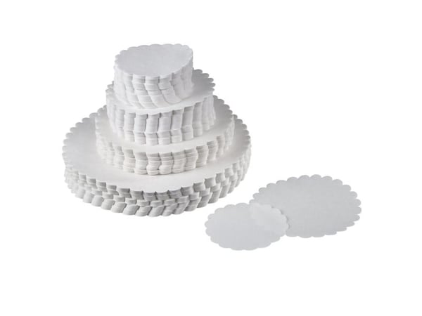 Fatpapper, ark, 40 g/m², 160 präglat papper, vitt, förpackning à 500 st, livsmedelsgodkänt