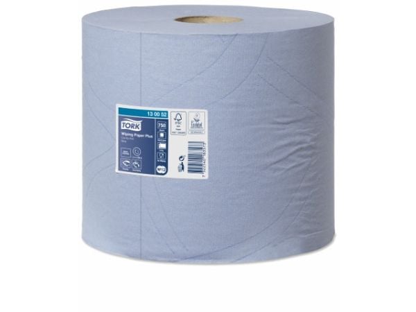 Aftørringspapir Tork W1/W2 Plus kombi 2-lag blå - (2 ruller pr. karton)