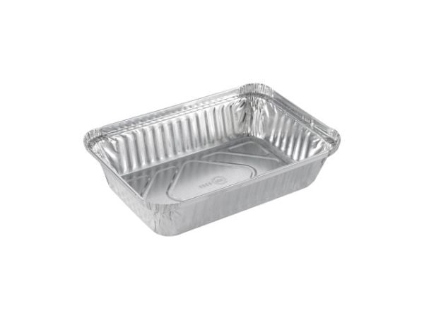 Foliebakke, Plus Pack, 1-Compartments Rektangulær kapacitet 890ml,207x141x41mm aluminium, aluminium,