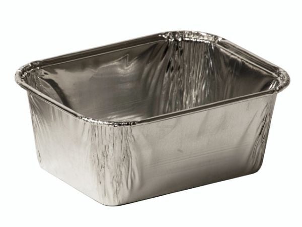 Foliebakke, Plus Pack, 1-Compartments Rektangulær kapacitet 250ml,114x89x42mm aluminium, aluminium,