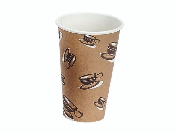 Kahvimuki 16oz 45cl Hot Cup Single Wall pahvi 1000kpl/purkki - (1000 kpl)