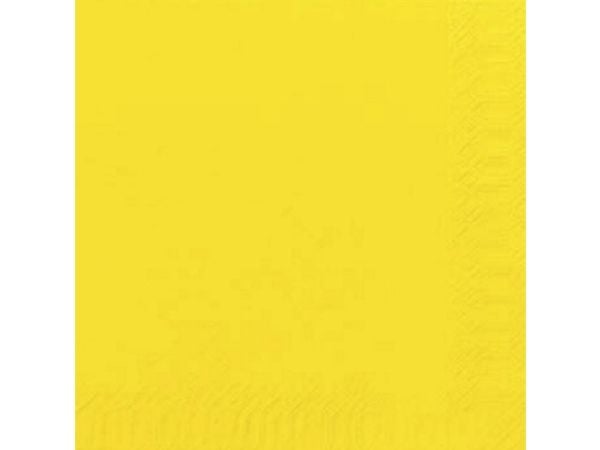 Duni - Servett - Storlek 40 x 40 cm - engångsvara - gul (paket om 125)