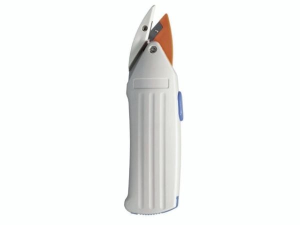 Elektrisk saks, Duni, hvit, metall/plast - for rulleklut