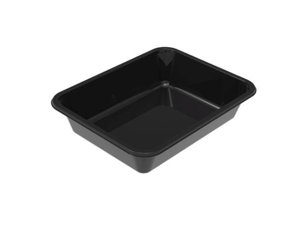 Tarjotin 1-huone 2227-1D 1415 ml 227x178x49 mm CPET Musta,360 kpl/krt