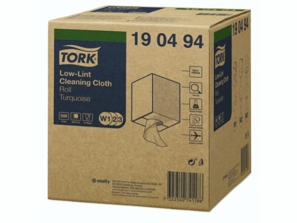 Aftørringsrulle Tork W1/W2 Sensitiv Industri 36x27.5 cm 180 m