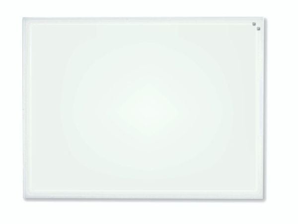 Magnetisk glastavle 60 x 80 cm hvid