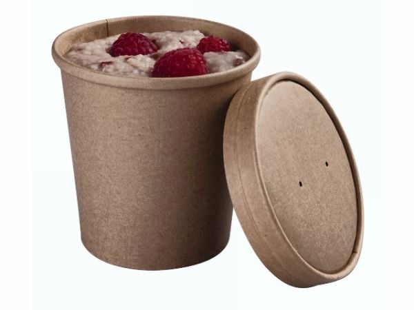 Papbæger Soup-To-Go 450 ml Ø97/75x100 mm Brun,500 stk/krt