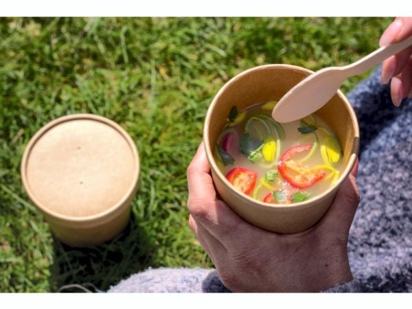 Papbæger Soup-To-Go 450 ml Ø97/75x100 mm Brun,500 stk/krt