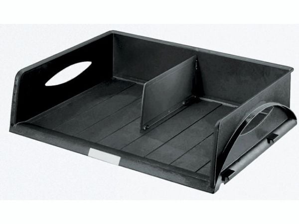 Leitz Sorty Jumbo - Brevbakke - 2 rom - for A3 (297 x 420 mm), B4 (250 x 353 mm), B3 (353 x 500 mm), C4 (229 x 324 mm) - landskab - sort
