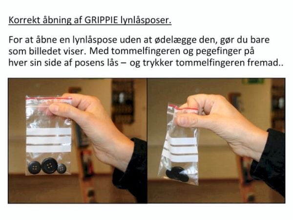 Grippie Lynlåsposer Nr-03 40x60mm