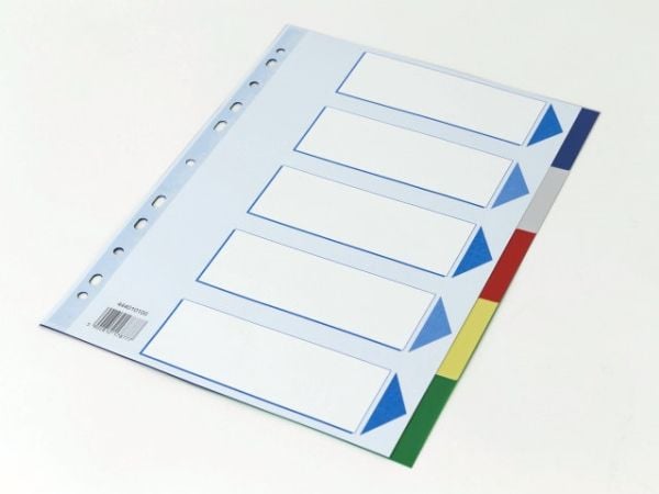 Faneblad, Q-Line, A4,210x297mm assorteret æske a 25 sæt - (25 stk.)