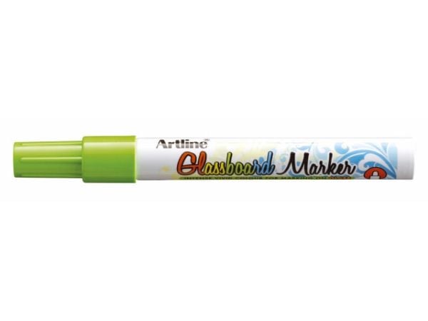 Marker, Artline Glassboard, EPG4, 2MM Rund spids, grøn, non-permanent - (12 stk.)
