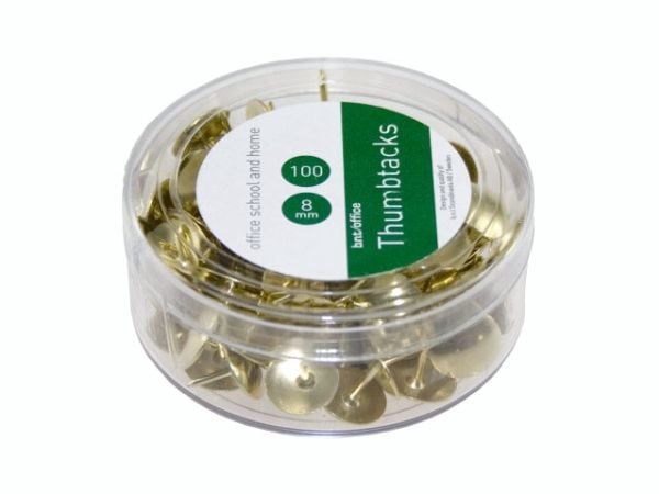 Piirustustapit messinki bnt/Office 100kpl/pakkaus