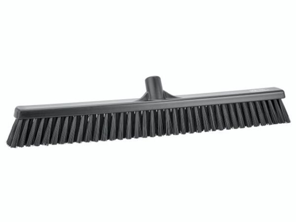 Børster og koste, Vikan Floor broom soft/stiff, sortx610mm
