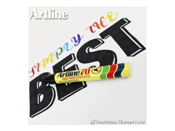 Marker Artline 70 permanent rød 1,5mm - (12 kpl)